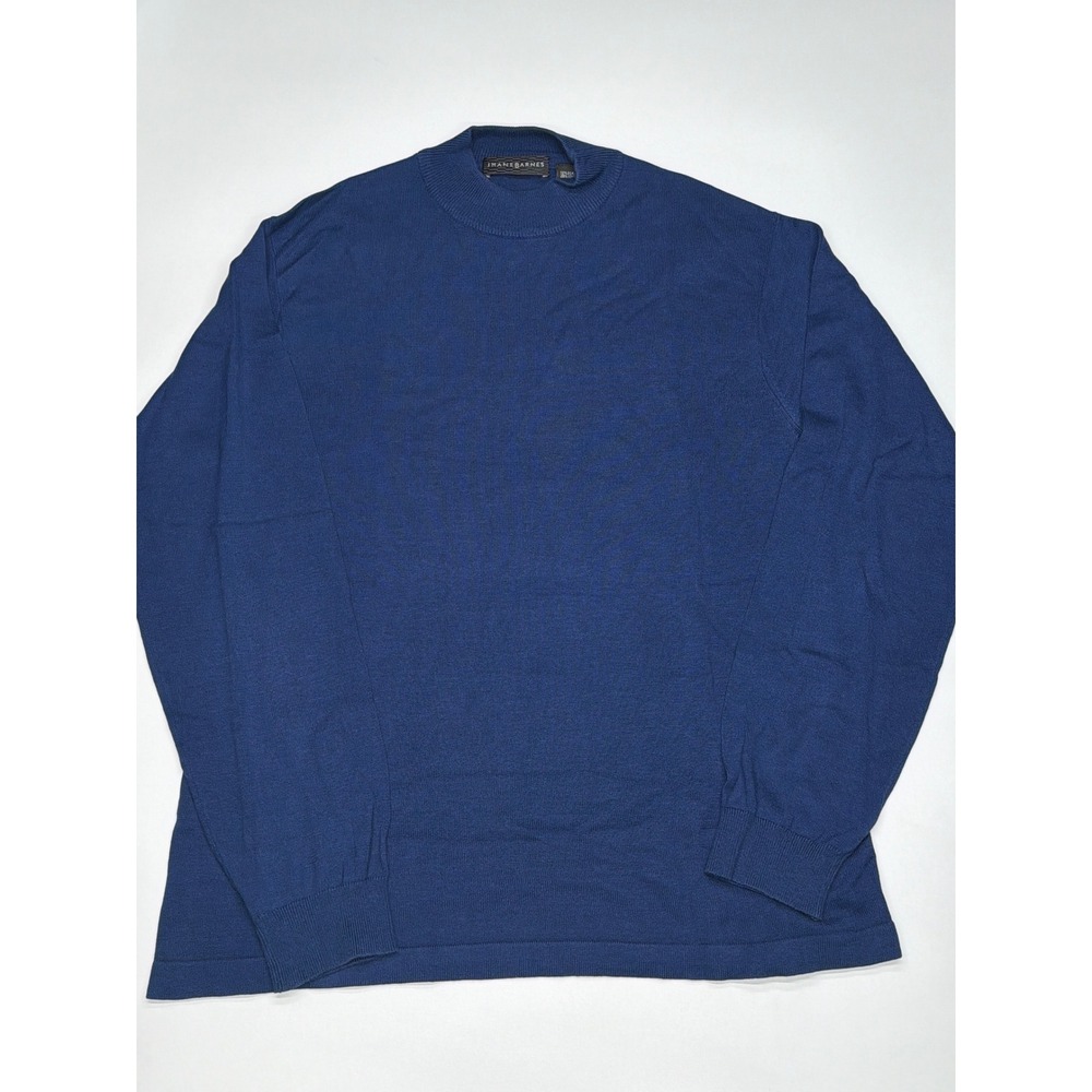 Jhane Barnes‎ Mock Neck Sweater Blue 72% Silk Blend Women's Medium